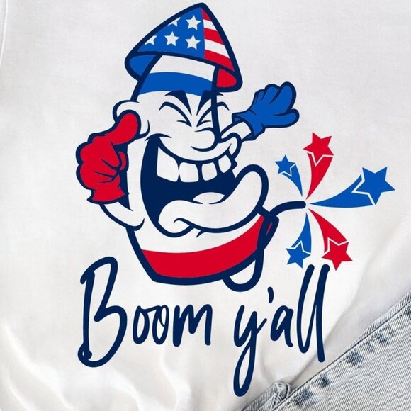 4th Of July Firecracker Shirt Boom Y_all T Shirt Funny Fourth Of July Shirt - Picture 3 of 3